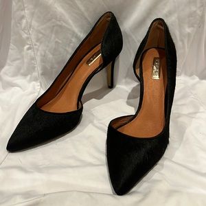 Halogen black pony hair heels womens 10